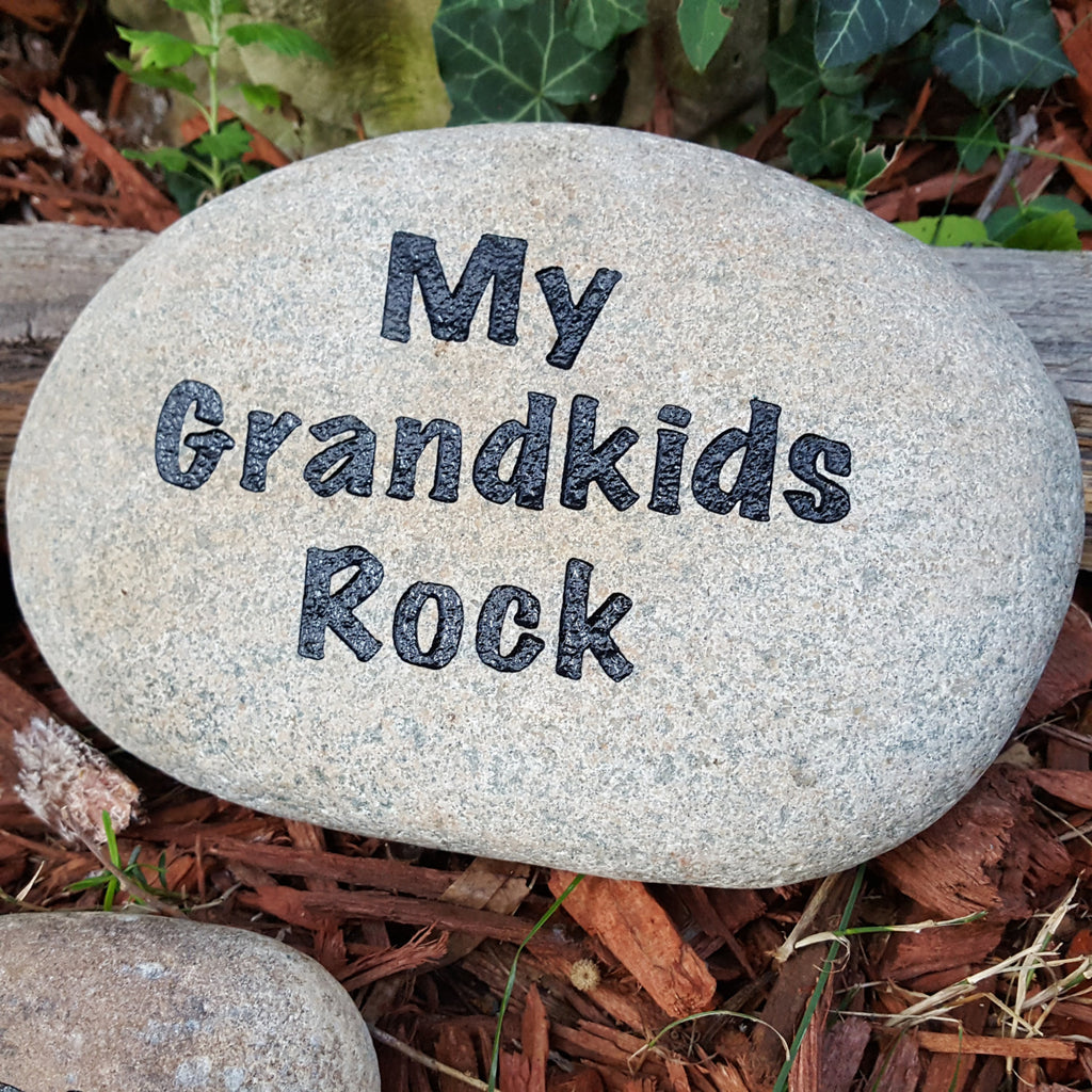 Mother's Day Gift for Grandma - Personalized Garden Rocks - Engraved Stone - Landscape Rock -Engraved Name Rock - Garden Stone - God Rocks