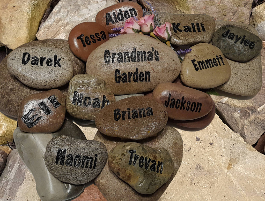 Grandmas Garden - Grandparent Gift - Gift For Grandma - Custom Rock - Grandparent Rock - God Rocks - Custom Rock -Engraved Garden Stones