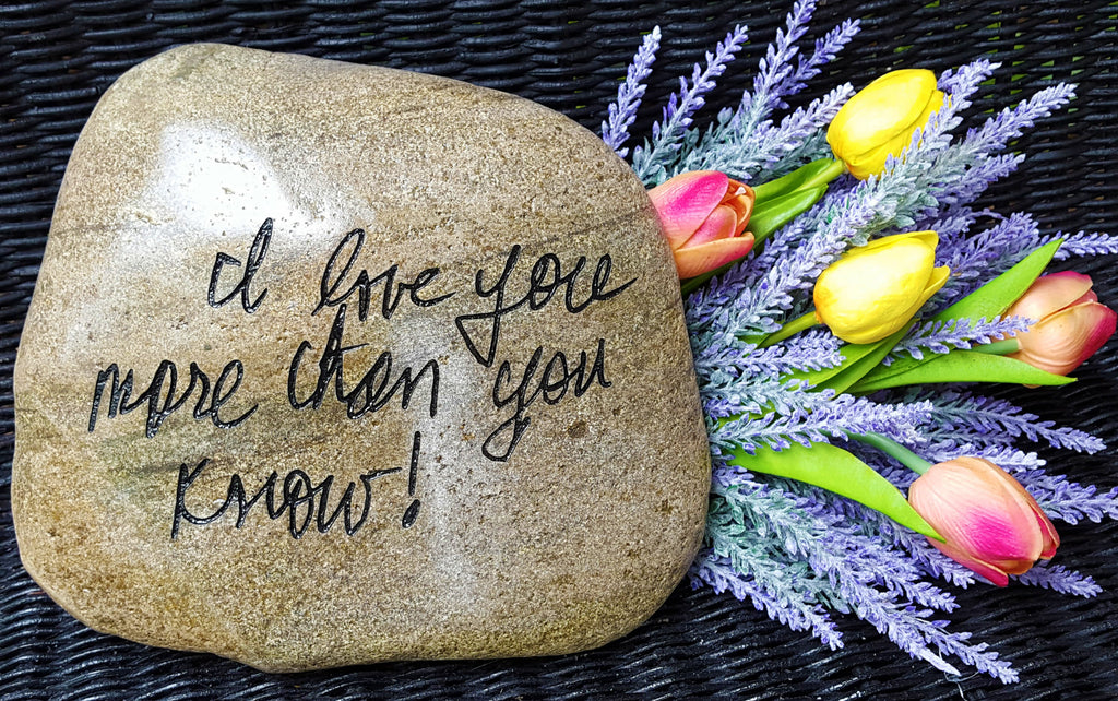 Custom Hand Written Father's Day Gift, Personalized Yard Stone, God Rocks, Garden Stone, River Rock, Actual Handwriting