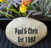 Engraved Wedding Rock - Anniversary Stone - Personalized Wedding Gift - Engraved Rock - Wedding Stone - Family Established - Wedding Gift