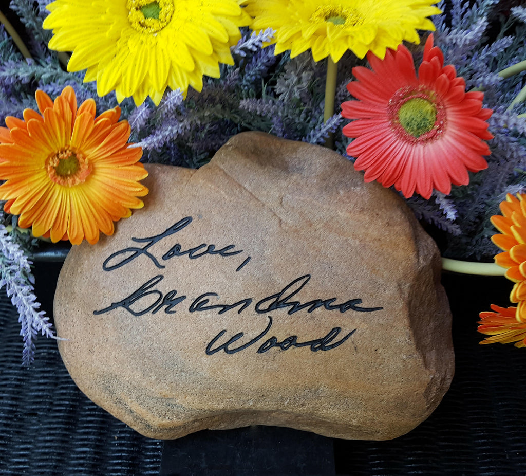 Custom Hand Written Father's Day Gift, Personalized Yard Stone, God Rocks, Garden Stone, River Rock, Actual Handwriting