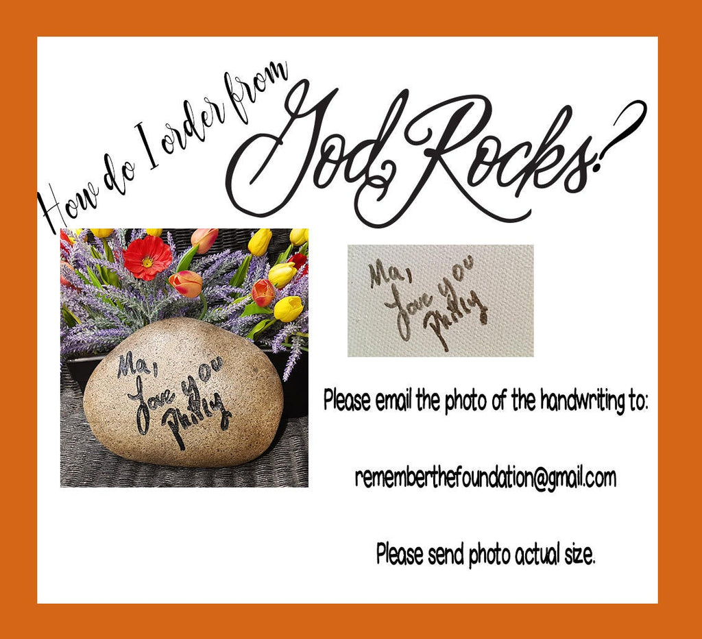 Grandkids Rock Engraved Stone - Family Stone - Engraved River Rock - Carved Stone - Etched Rock - Garden Stone - Namesake Rocks - Carved Rocks- God Rocks