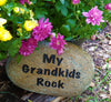 Grandkids Rock Set - 7-10 Names - Gift for Mom - Personalized - Grandkids Rock - Landscape Rock - Engraved Stones - Custom Gift - God Rocks