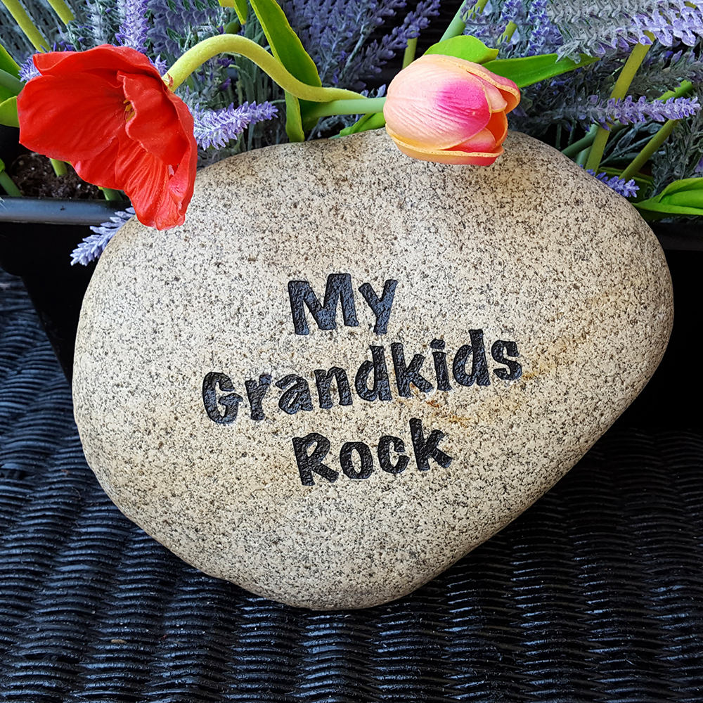 Mother's Day Gift for Grandma - Name Rocks  - Personalized Grandkids Rocks - Custom Garden Stone - Engraved Garden Stones - God Rocks
