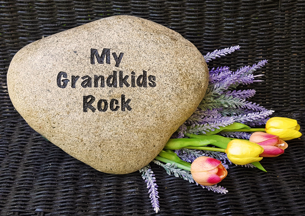 Mother's Day Gift for Grandma - Name Rocks  - Personalized Grandkids Rocks - Custom Garden Stone - Engraved Garden Stones - God Rocks