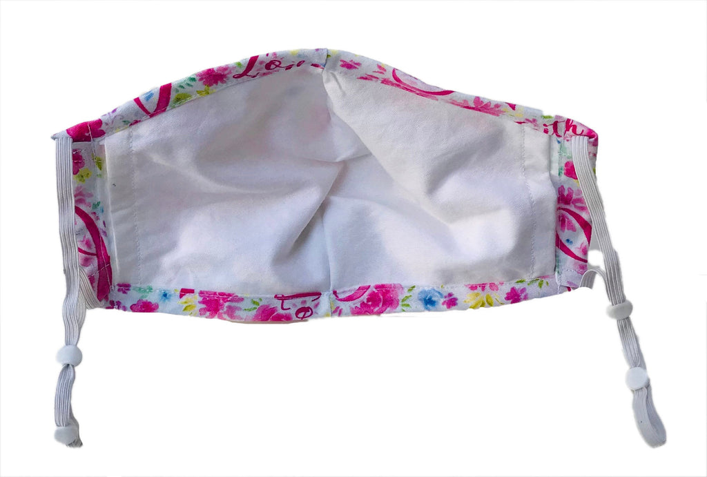 2 Pack Fitted 3 Ply Cotton Reusable Adjustable Face Mask