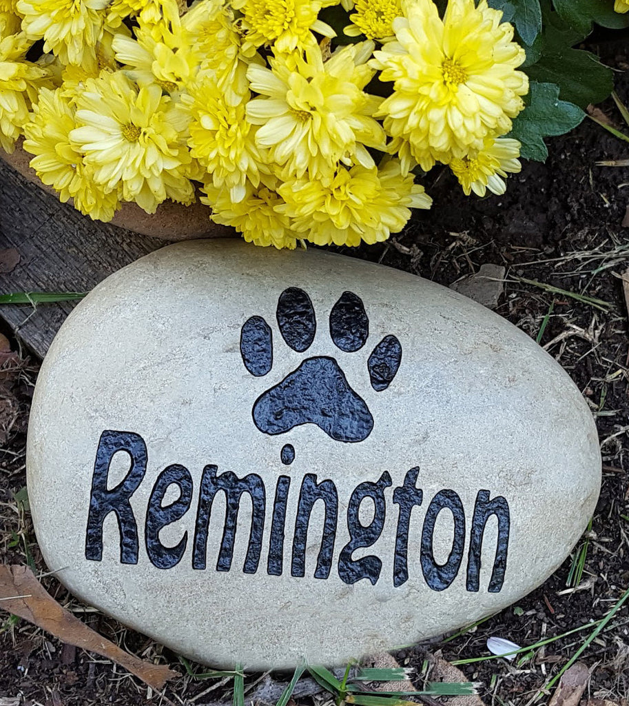 Pet Memorial - Memorial Marker - Garden Memorial - Personalized Pet Memorial - Cat Memorial Stone - Engraved Dog Memorial - God Rocks
