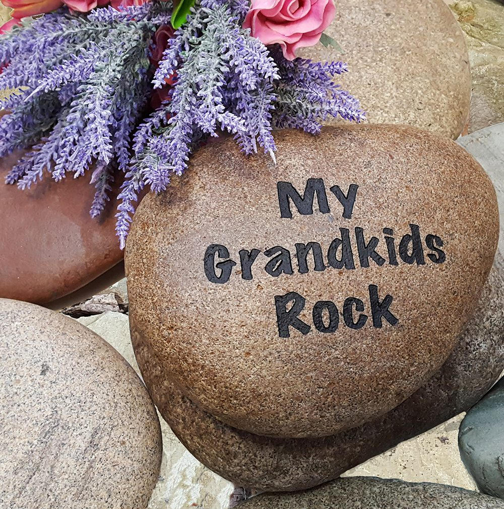 Mother's Day Gift for Grandma - Personalized Garden Rocks - Engraved Stone - Landscape Rock -Engraved Name Rock - Garden Stone - God Rocks