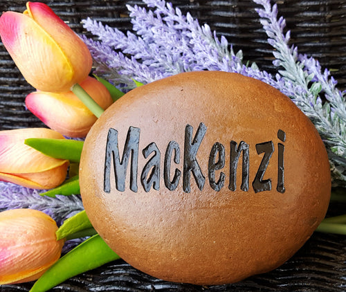 Grandkids Rock Engraved Stone - Family Stone - Engraved River Rock - Carved Stone - Etched Rock - Garden Stone - Namesake Rocks - Carved Rocks- God Rocks