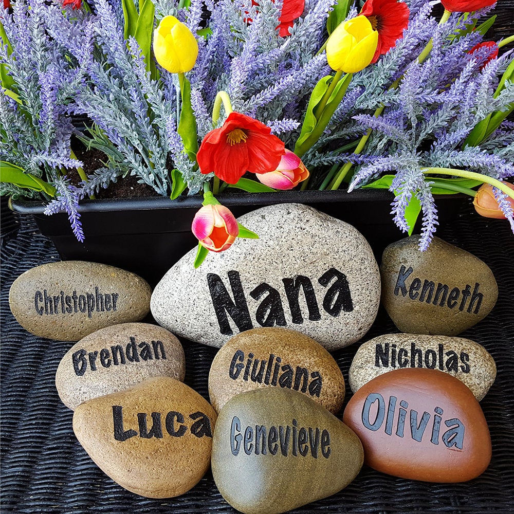 Nana Garden Gift - Nana Gift - Grandparent's Day Gift - Nana's Garden - Grandparent Rock - God Rocks - Custom Rock -Engraved Garden Stones