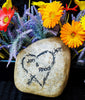 Garden Decor Rock - Newlywed Gift - Housewarming Gift - Engraved Heart - Love Garden Stone - Garden Art - God Rocks - First Home Gift