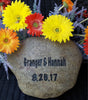 Engraved Wedding Rock - Anniversary Stone - Personalized Wedding Gift - Engraved Rock - Wedding Stone - Family Established - Wedding Gift