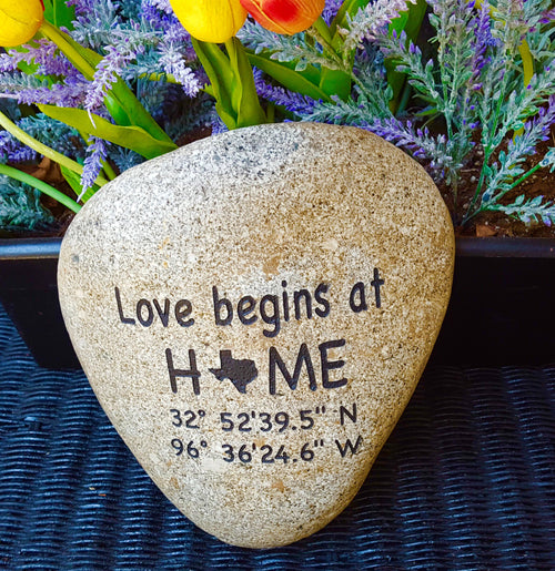 New House Gift - Address Rock - Garden Decor Rock - Housewarming Gift - Address Garden Stone - Garden Art - God Rocks - First Home Gift -