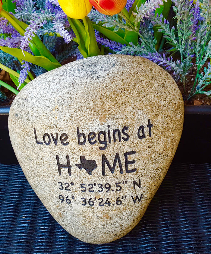 New House Gift - Address Rock - Garden Decor Rock - Housewarming Gift - Address Garden Stone - Garden Art - God Rocks - First Home Gift -