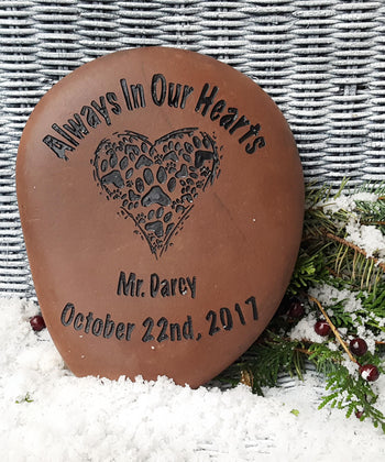 Pet Memorials - Pet Sympathy - Garden Pet Memorial - Death of Pet Gift - Cat Memorial Gift - Dog Memorial Gift - Custom Pet Name - God Rocks