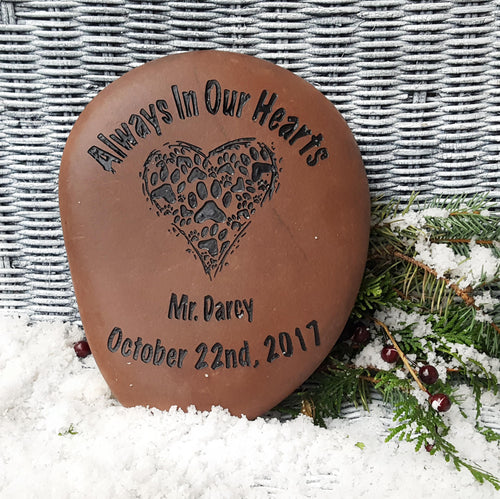 Pet Memorials - Pet Sympathy - Garden Pet Memorial - Death of Pet Gift - Cat Memorial Gift - Dog Memorial Gift - Custom Pet Name - God Rocks
