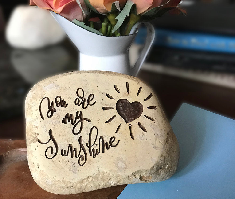 You Are My Sunshine Paperweight - Engraved Stone Paperweight - Sunshine Gift - Engraved Stone - Sunshine - Inspirational Stone - God Rocks