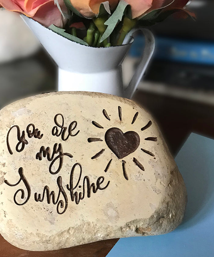 You Are My Sunshine Paperweight - Engraved Stone Paperweight - Sunshine Gift - Engraved Stone - Sunshine - Inspirational Stone - God Rocks