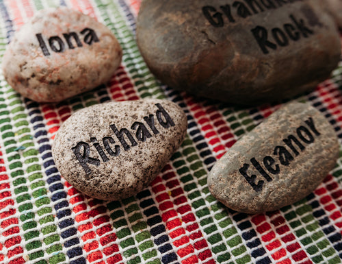 Family Keepsake Gift - Personalized Grandparents Gift  - Grandkids Rock Garden - Engraved Rock - Keepsake Gift - Family Rock  - God Rocks