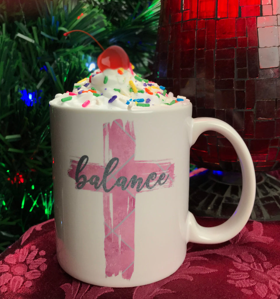 Balance Coffee Mug - Christian Gift - Religious Cup - Inspirational - Gift  For Mom - Gift for Friend - God Rocks