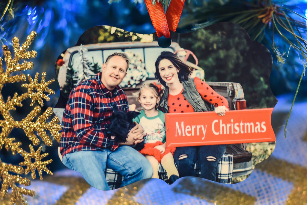 Personalized Photo Christmas Ornament - Keepsake Christmas Gift 2019 - God Rocks