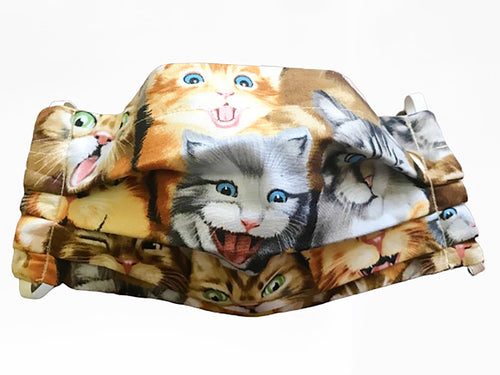 Fitted 3 Ply Cotton Reusable Adjustable Face Mask