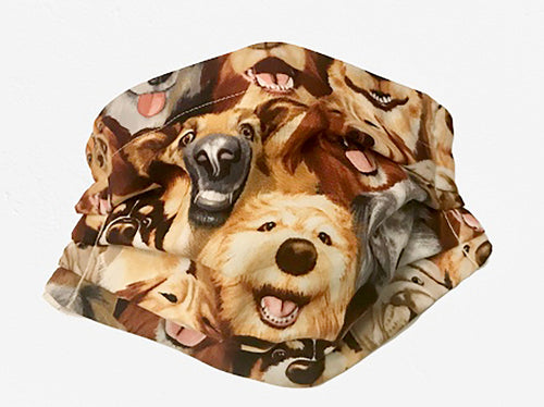 Pleated 3 Ply Cotton Reusable Adjustable Face Mask