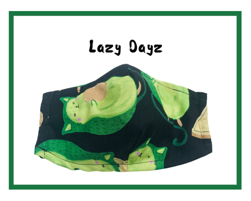 Fitted 3 Ply Cotton Reusable Adjustable Face Mask