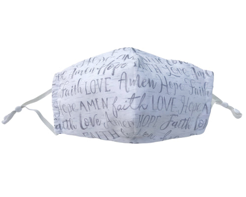 Fitted 3 Ply Cotton Reusable Adjustable Face Mask