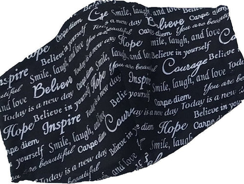 Fitted 3 Ply Cotton Reusable Adjustable Face Mask