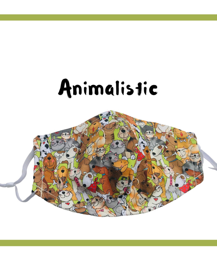 Fitted 3 Ply Cotton Reusable Adjustable Face Mask