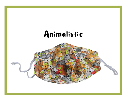 Fitted 3 Ply Cotton Reusable Adjustable Face Mask