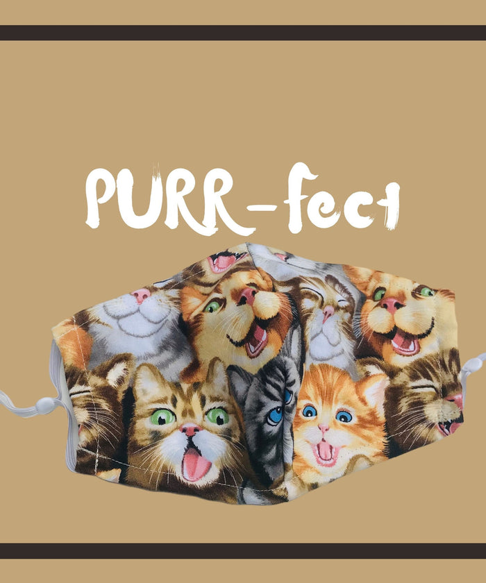 Fitted 3 Ply Cotton Reusable Adjustable Face Mask