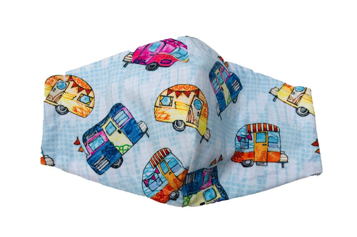 Fitted 3 Ply Cotton Reusable Adjustable Face Mask