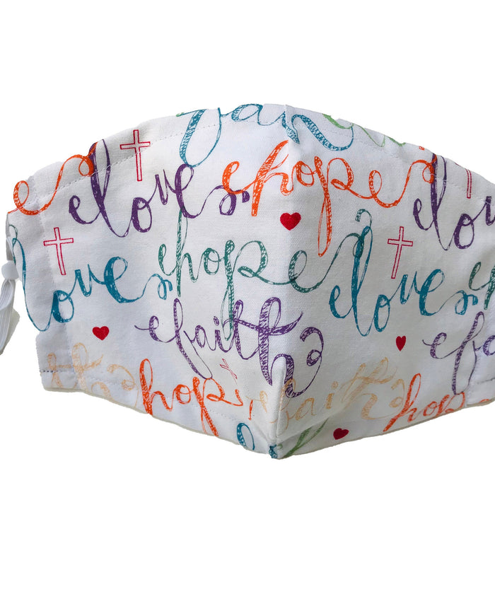 Fitted 3 Ply Cotton Reusable Adjustable Face Mask