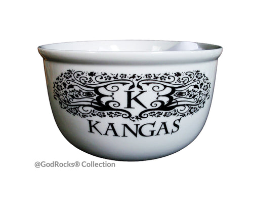 Large Ceramic Personalized Monogram Serving Bowl