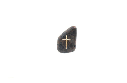 God Rock Pocket Stone Engraved Cross Christian Gift for Baptism